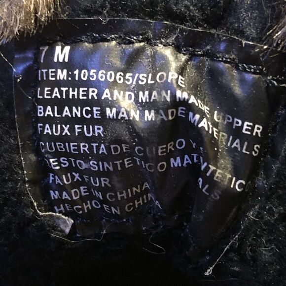 Womens KHOMBU Slope Faux Fur Winter Boots / Size 7 - Picture 9 of 9
